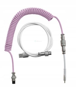 Kabel Custom Zawijany - Guma - Pink