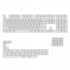 KEYCAPS — PBT – Akko ASA Clear Keycaps PBT PC Full Transparent (Green Chracter) (155szt)