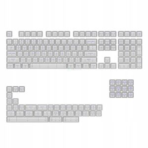 KEYCAPS — PBT – Akko ASA Clear Keycaps PBT PC Full Transparent (Purple Chracter) (155szt)