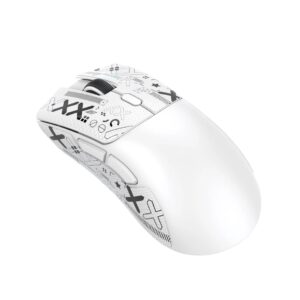 Mysz do komputera - Attack Shark - R1 - Tri-Mode - White + Naklejka