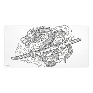 Podkładka / Mata - KBcustom - Dragon - White and Black