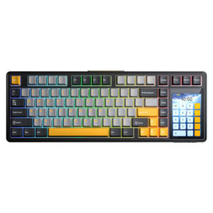 Klawiatura Mechaniczna AULA L99 - Grey Yellow - Ekran dotykowy