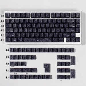 Keycaps — PBT - Cherry - Side Print - Contour Black