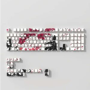 Keycaps — PBT - Cherry - Side Print - Sakura Maiden White