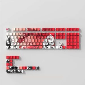 Keycaps — PBT - Cherry - Side Print - Sakura Maiden Red