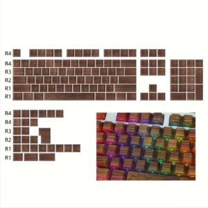 Keycaps — PBT - Cherry - Side Print - Wood Grain
