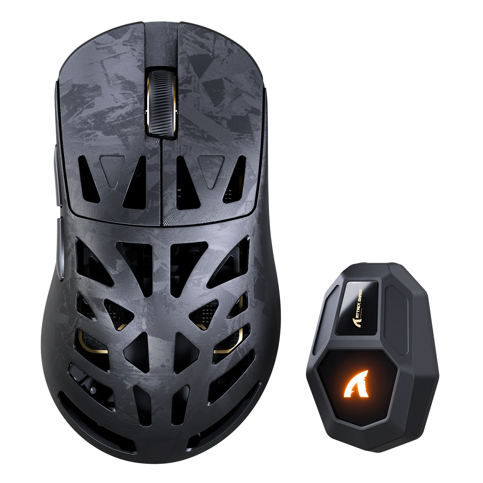 Mysz - Attack Shark - RS6 Ultra - 8000Hz - PAW3955MAX - Bezprzewodowa - Black